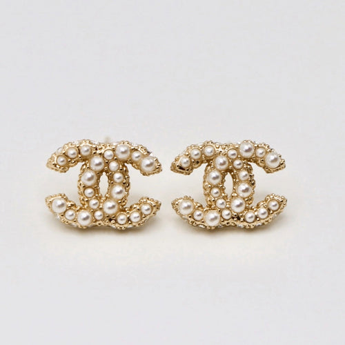 Chanel Mini CC Pearl Earrings