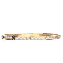 Load image into Gallery viewer, Reluxe Vintage Cartier 18k Yellow Gold Pavé Diamond Love Bracelet