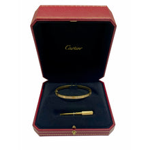 Load image into Gallery viewer, Reluxe Vintage Cartier 18k Yellow Gold Pavé Diamond Love Bracelet