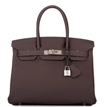 Load image into Gallery viewer, Reluxe Vintage Hermès Chocolate Birkin 30cm of Togo Leather with Palladium Hardware