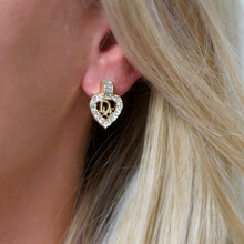 Load image into Gallery viewer, Dior Crystal Heart Earrings
