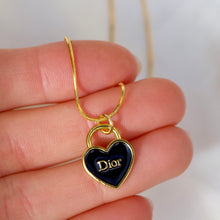 Load image into Gallery viewer, Dior Heart Pendant Necklace Reluxe Vintage

