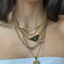 Load image into Gallery viewer, Milano Noir Gold Necklace
