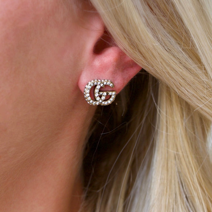Gucci gold earring studs