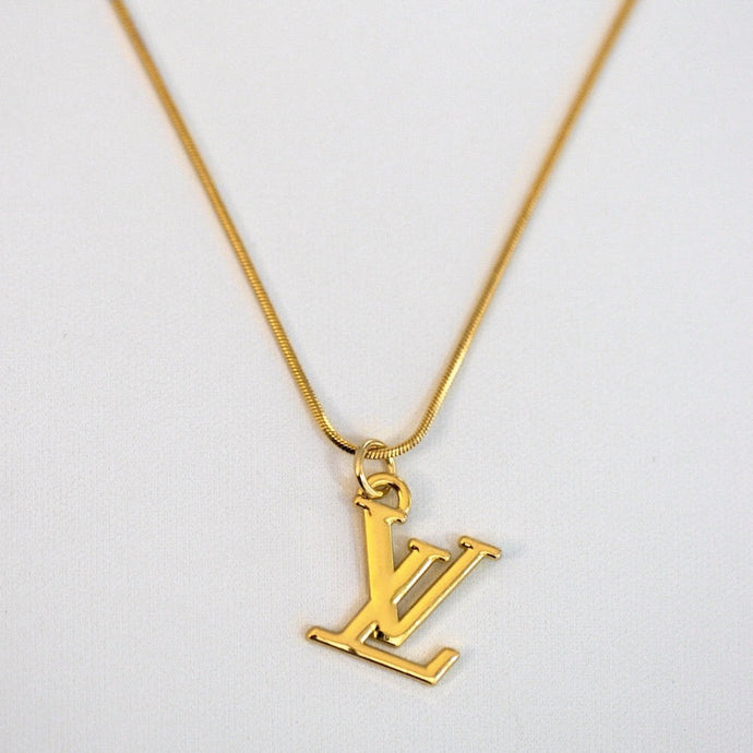 LV Logo Necklace Reluxe Vintage