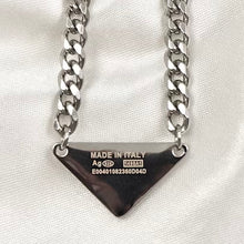 Load image into Gallery viewer, Prada Crystal Tag Necklace
