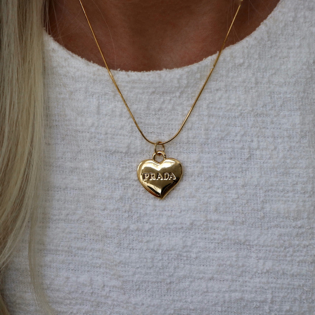 Gold Prada Heart Necklace – Reluxe Vintage