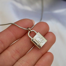 Load image into Gallery viewer, Silver Dior Lock Necklace
