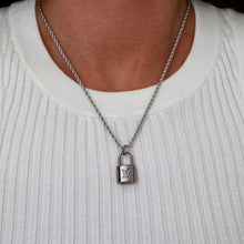 Load image into Gallery viewer, Silver LV Lock Necklace
