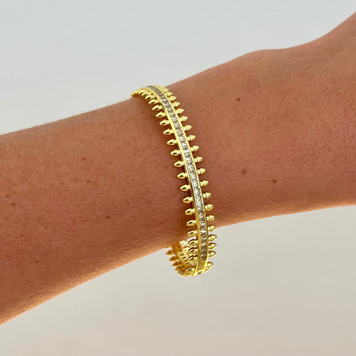Reluxe Vintage Clash Gold Spiked Bracelet