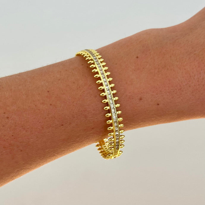 Reluxe Vintage Clash Gold Spiked Bracelet
