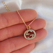 Load image into Gallery viewer, Reluxe Vintage Crystal GG Pendant Necklace
