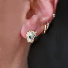 Load image into Gallery viewer, Reluxe Vintage Earrings Panthere Pave Stud Earrings
