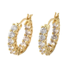 Load image into Gallery viewer, Reluxe Vintage Glam Mini CZ Hoop Earrings
