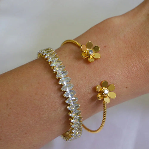 Reluxe Vintage Gold Crystal Bling Bracelet
