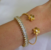 Load image into Gallery viewer, Reluxe Vintage Gold Flower Cuff Bracelet
