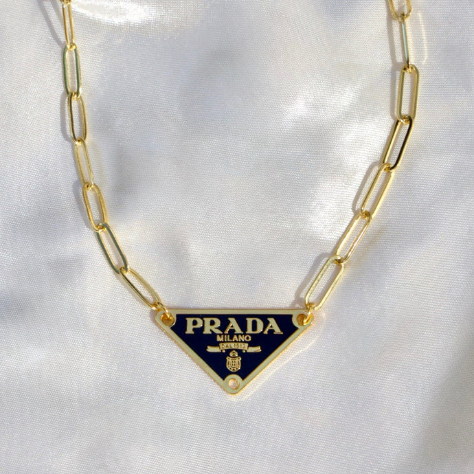 Reluxe Vintage Milano Noir Paperclip Necklace