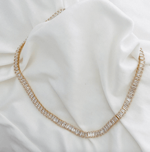 Load image into Gallery viewer, Reluxe Vintage Necklaces CZ Rectangular Tennis Necklace
