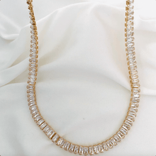 Load image into Gallery viewer, Reluxe Vintage Necklaces CZ Rectangular Tennis Necklace
