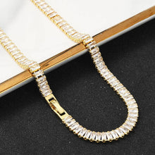 Load image into Gallery viewer, Reluxe Vintage Necklaces CZ Rectangular Tennis Necklace

