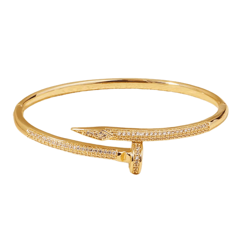 Reluxe Vintage Pave Spiral Nail Bangle