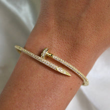 Load image into Gallery viewer, Reluxe Vintage Pave Spiral Nail Bangle
