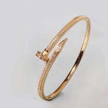 Load image into Gallery viewer, Reluxe Vintage Pave Spiral Nail Bangle
