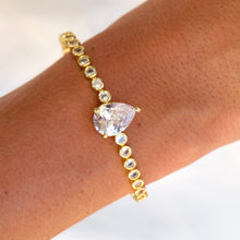 Load image into Gallery viewer, Reluxe Vintage Teardrop Crystal Bangle
