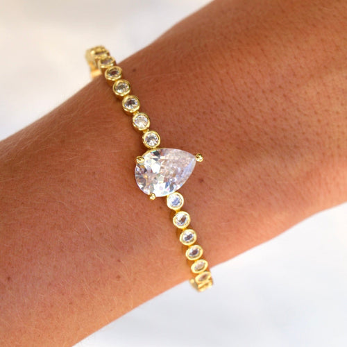 Reluxe Vintage Teardrop Crystal Bangle