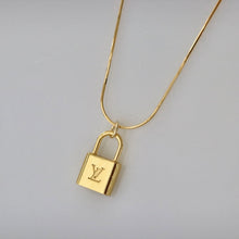 Load image into Gallery viewer, Mini LV Lock Necklace
