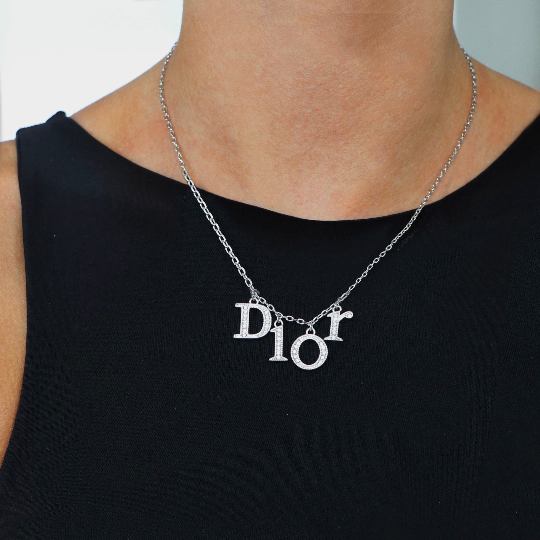 J'adore Silver Letter Necklace – Reluxe Vintage