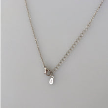 Load image into Gallery viewer, Silver Dior Crystal Logo Necklace
