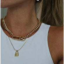 Load image into Gallery viewer, Mini LV Lock Necklace - Reluxe Vintage
