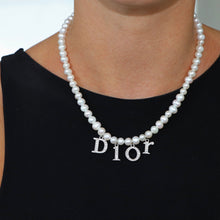Load image into Gallery viewer, Dior Silver Letter Necklace - Reluxe Vintage
