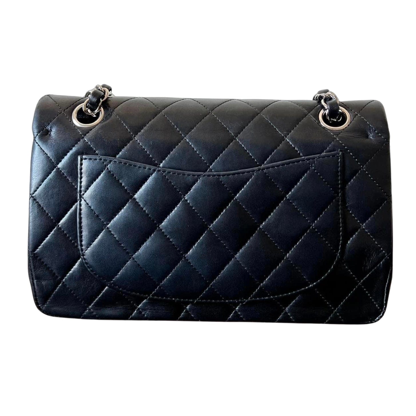 Chanel Vintage Small Classic Flap in Black Silver Hardware – Reluxe Vintage