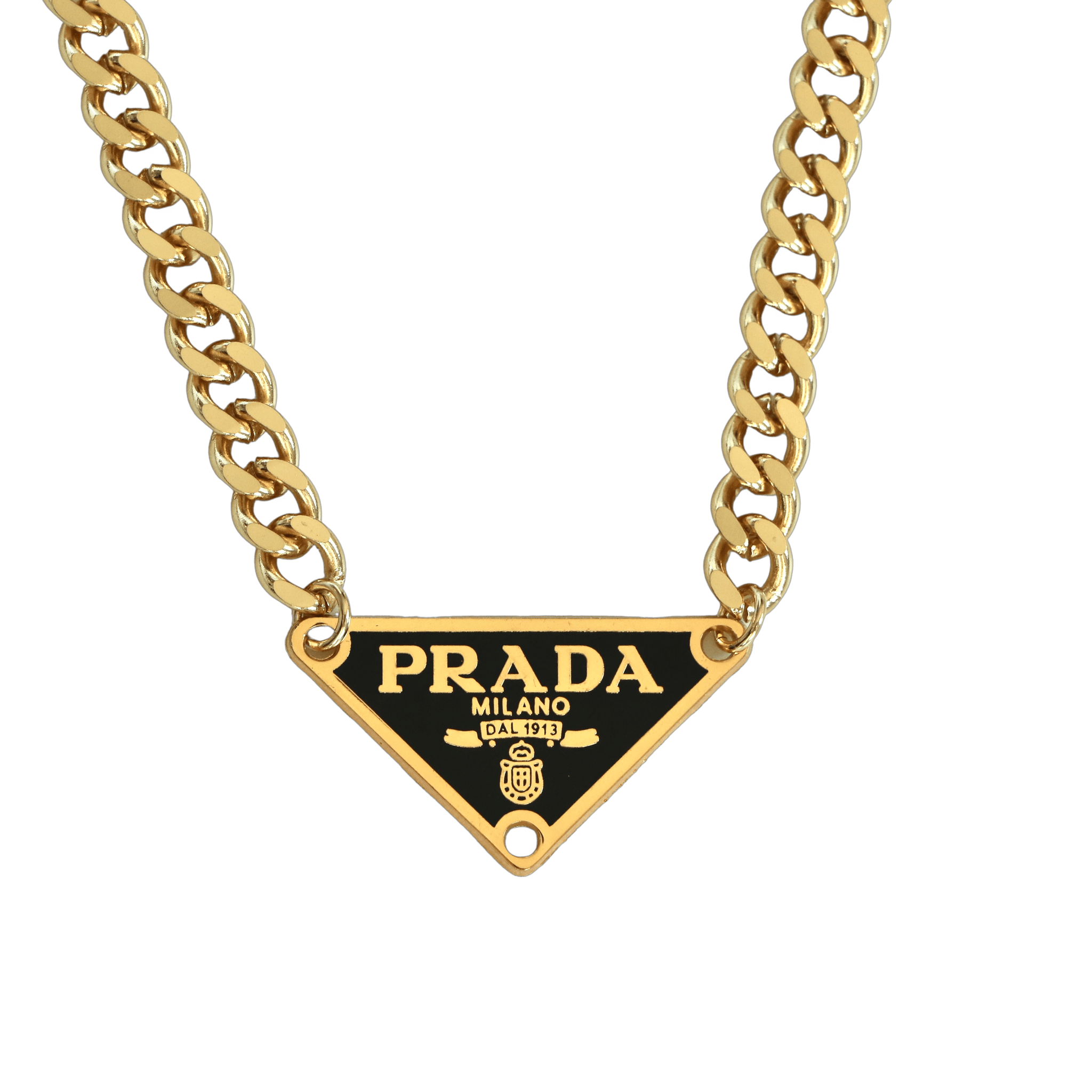 Prada Eternal Gold necklace in pink gold with nano triangle pendant 1850.00