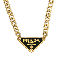 Load image into Gallery viewer, Prada Noir Gold Necklace - Reluxe Vintage
