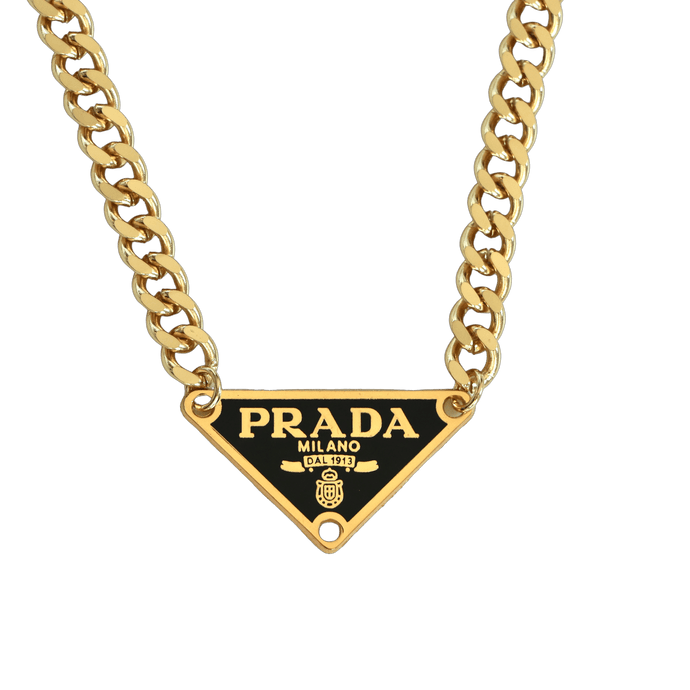 Prada Noir Gold Necklace - Reluxe Vintage