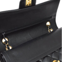 Load image into Gallery viewer, Medium Classic Double Flap Shoulder Bag in Black Lambskin - Reluxe Vintage
