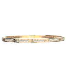 Load image into Gallery viewer, Reluxe Vintage Cartier 18k Yellow Gold Pavé Diamond Love Bracelet
