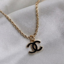 Load image into Gallery viewer, Reluxe Vintage CC pendant / Rope Chain Cupid Necklace
