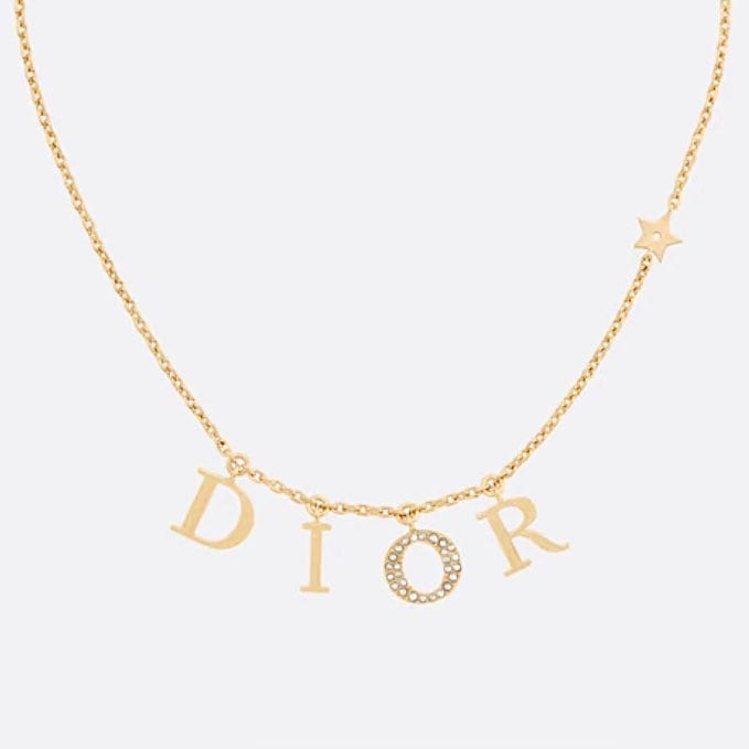 Reluxe Vintage Dior Spellout Necklace