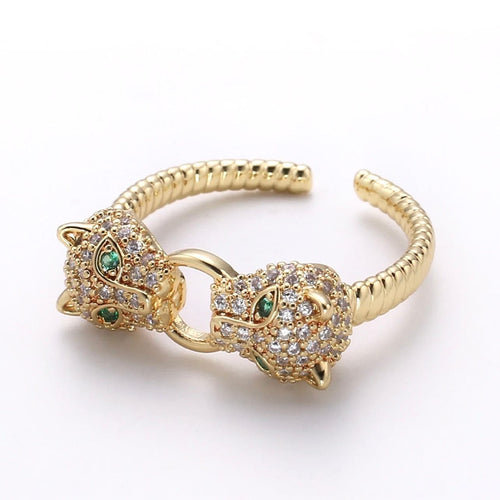 Reluxe Vintage Dual Panthere Ring
