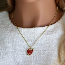 Load image into Gallery viewer, Reluxe Vintage Heart pendant / Box Chain Cupid Necklace
