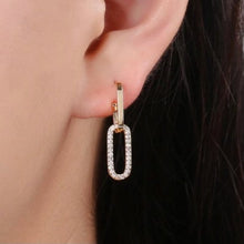 Load image into Gallery viewer, Reluxe Vintage Oblong CZ Earrings
