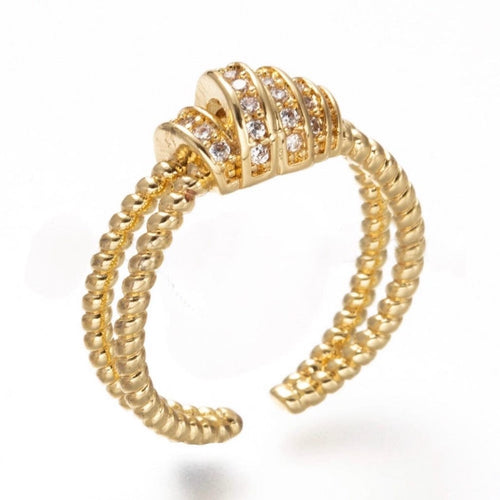 Reluxe Vintage Pave Crystal Knot Ring