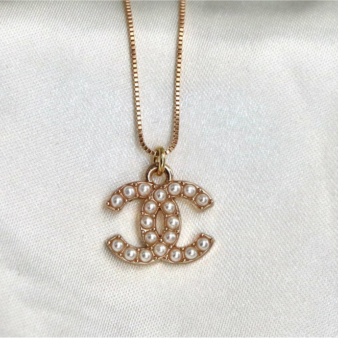 Reluxe Vintage pearl pendant Mini Coco Necklace