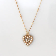 Load image into Gallery viewer, Reluxe Vintage Pearl Studded Heart Necklace
