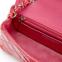 Load image into Gallery viewer, Reluxe Vintage Pink Quilted Patent Leather Mini Flap Bag Silver Hardware
