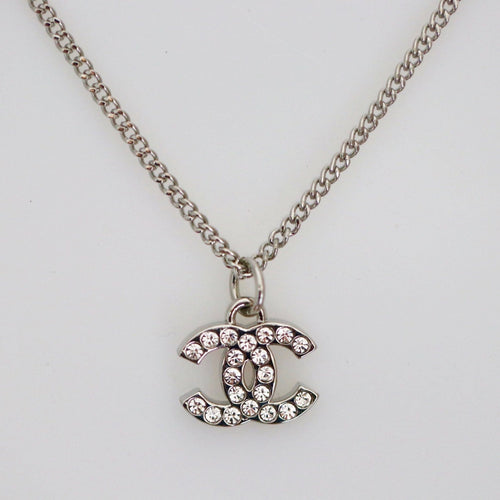 Reluxe Vintage Silver Mini CC Pendant Necklace